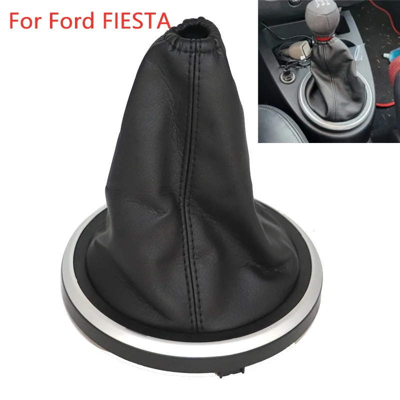 5 6 Speed Car Gear Shift Boot Cover Gaiter for Ford FIESTA FUSION MK6 2002 2003 2004 2005 2006 2007 2008-2022 Accessories