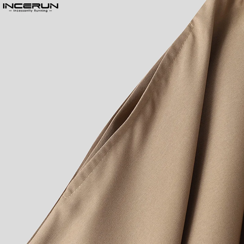 INCERUN 2024 Koreanischen Stil Herren Hosen Lose Feste Breite Bein Design Lange Hosen Männlichen Freizeit Party Heißer Verkauf Solide Pantalons S-5XL – Detail 14