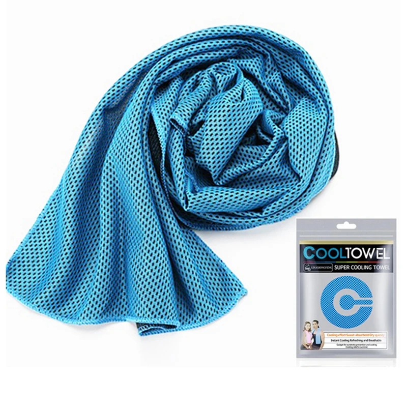 Portable Cold Towel Polyester Fiber Outdoor Cooling Towel Fitness sports gym Running quick Dry Cool