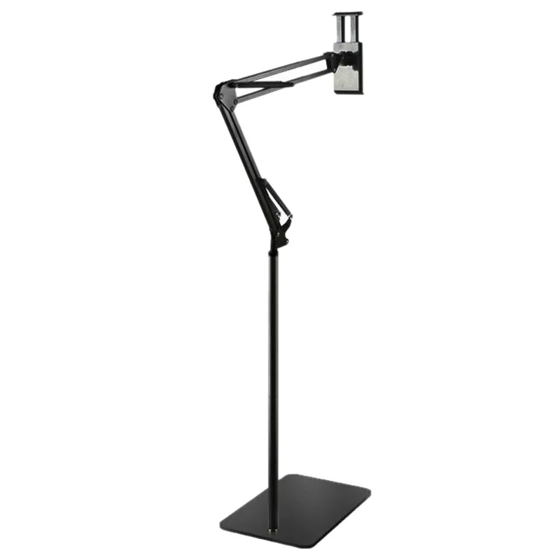 175cm-foldable-arm-floor-stand-360°-rotating-stand-adjustable-tablet-holder-phone-bracket-for-iphone-ipad-huawei-samsung