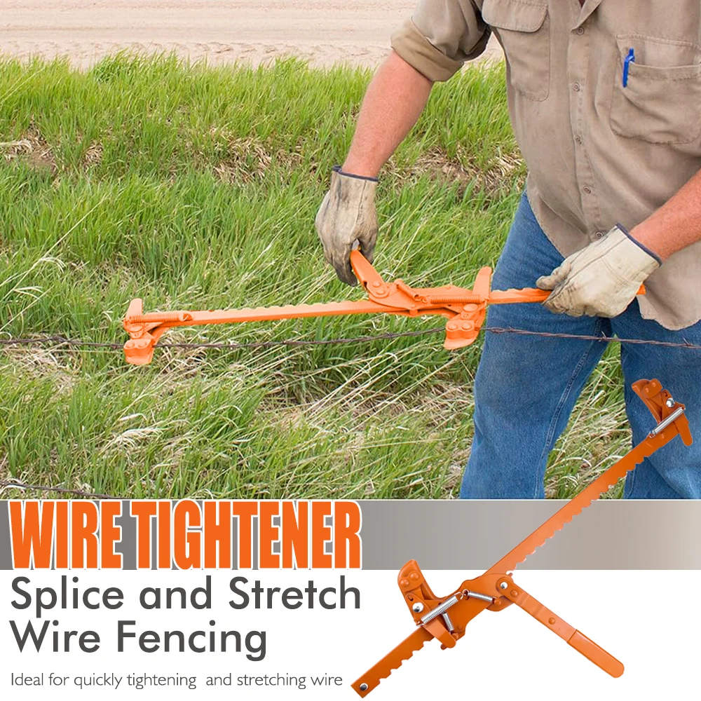 Fence Wire Tighten Tool Patio Lawn Agricultural Fencing Stretcher Splicer Fixer Garden Barb Wire Puller for Patio Yard Flowerbed 3