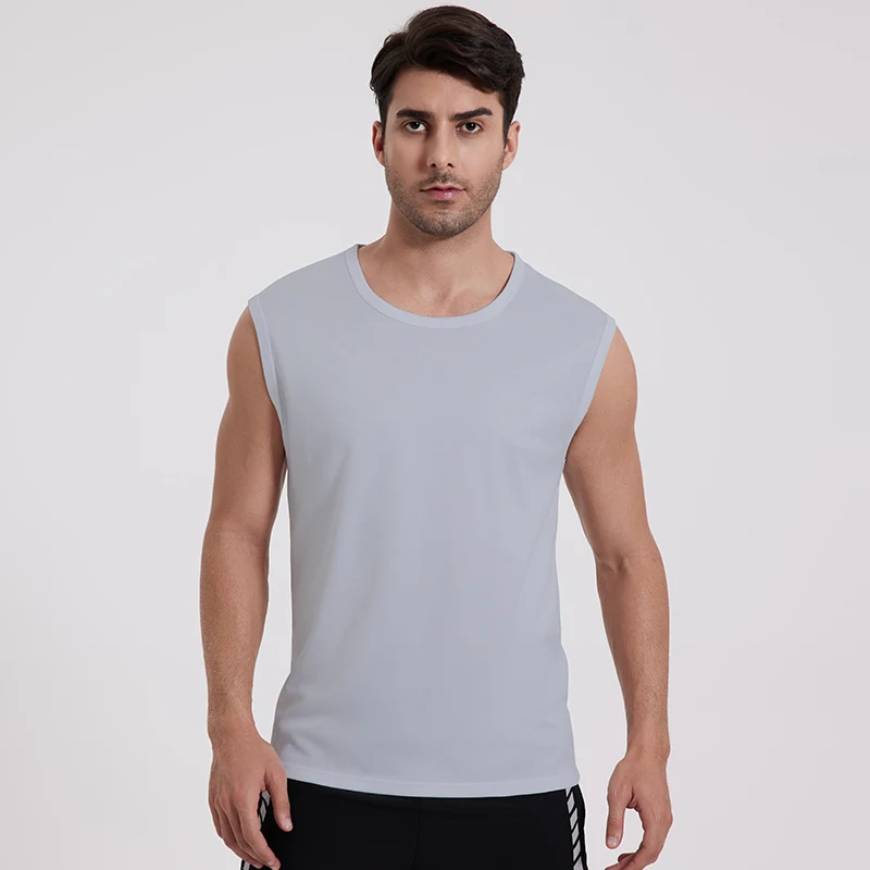 Men Undershirt Quick Dry T Shirt Sports Sleeveless Vest Cotton Sleeveless T Shirt Compression Shirt 1/3 Pcs