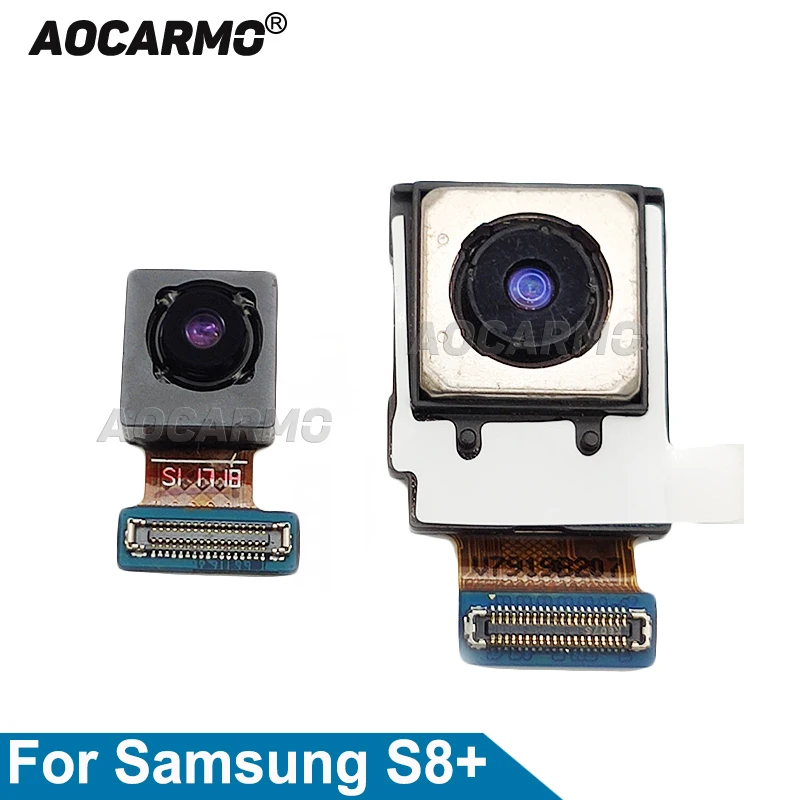 

Aocarmo Iris Scanning Front Face + Back Rear Camera Module Big Camera Flex Cable For Samsung Galaxy S8+ S8Plus G955