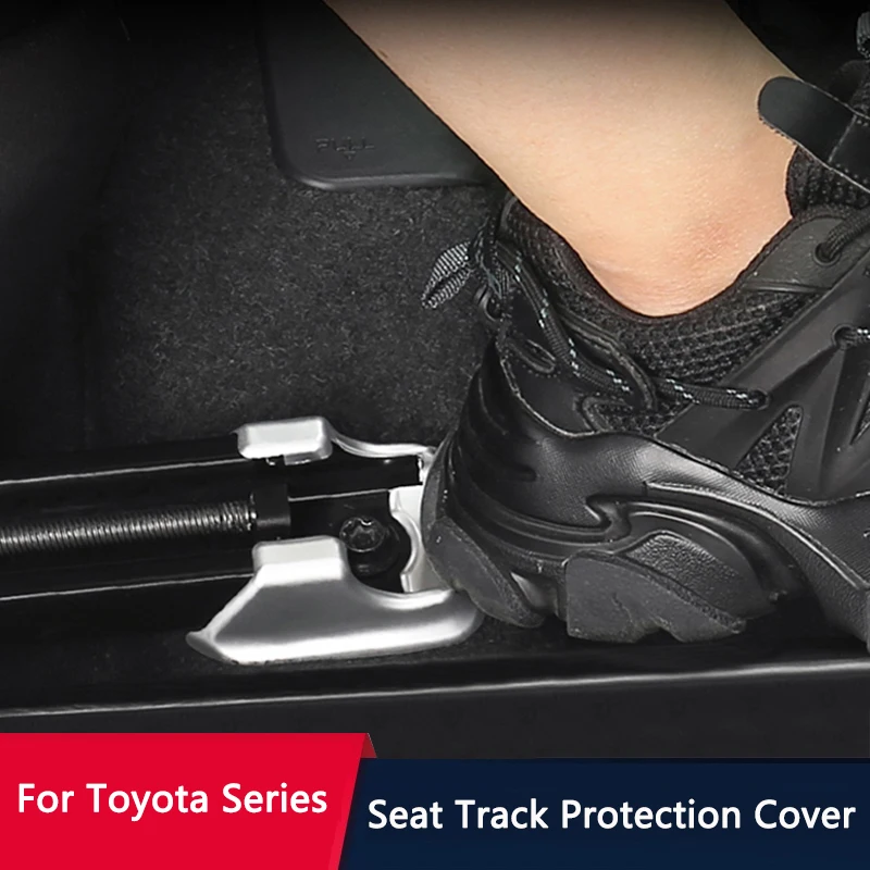 Qhcp Car Seat Rail Cover Cap Abs Seat End Rail Copertura Protettiva Trim Per Toyota Tutte Le Serie Corolla Rav4 Cross Camry Accessori