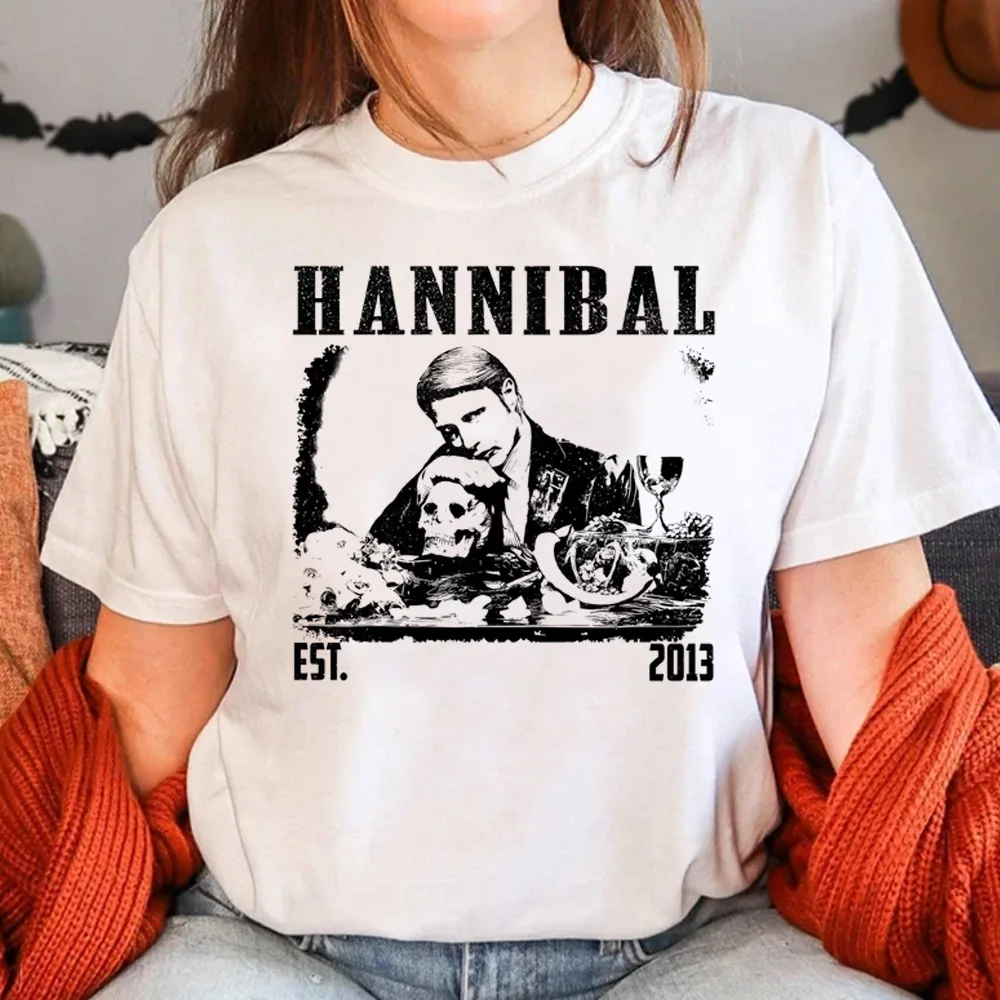 

Футболка Hannibal, женская футболка Японская манга, женская одежда y2k