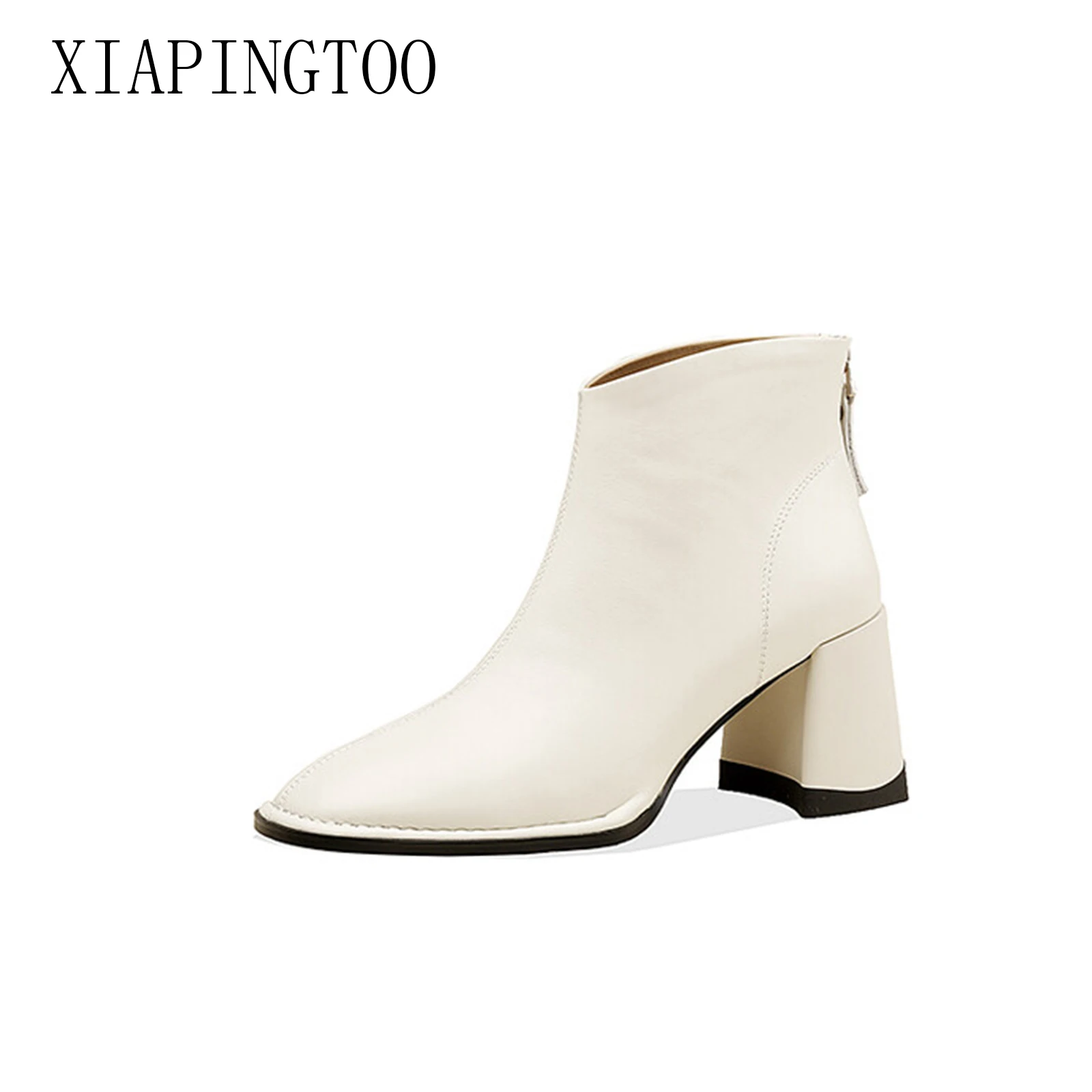 

Shoes Women For Lady Pumps Genuine Cow Leather Hand made Med Heels Footwear Zipper Slingbacks Spring/Autumn Round Teo 2024
