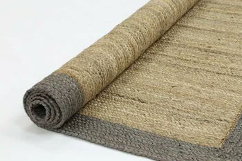 Large Rug 100% Natural Braided Jute Runner Handmade Reversible Rustic Look Carpet 350x400cm Rugs