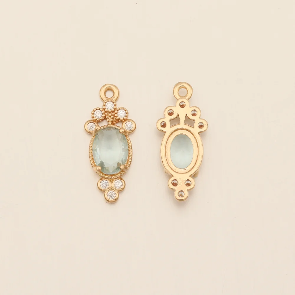 Cordial Design 9*20MM 50Pcs CZ Charms/Hand Made/Flower Shape/DIY Jewelry Making/Jewelry Findings & Components/Rhinestone Pendant 9 Cordial Design 9*20MM 50Pcs CZ Charms/Hand Made/Flower Shape/DIY Jewelry Making/Jewelry Findings & Components/Rhinestone Pendant - cordial