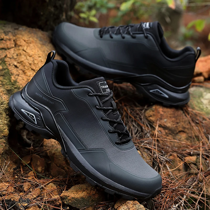 Zapatillas impermeables antideslizantes para correr, calzado de senderismo, Trekking, para hombre, para exteriores, rastreo, Camping, turismo, talla grande 48 49