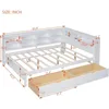 Daybed with Storage Drawers and Bookcase, L-Shape Daybed with USB Ports and Headboard with Storage Headboard, Corner Bed Frame 2