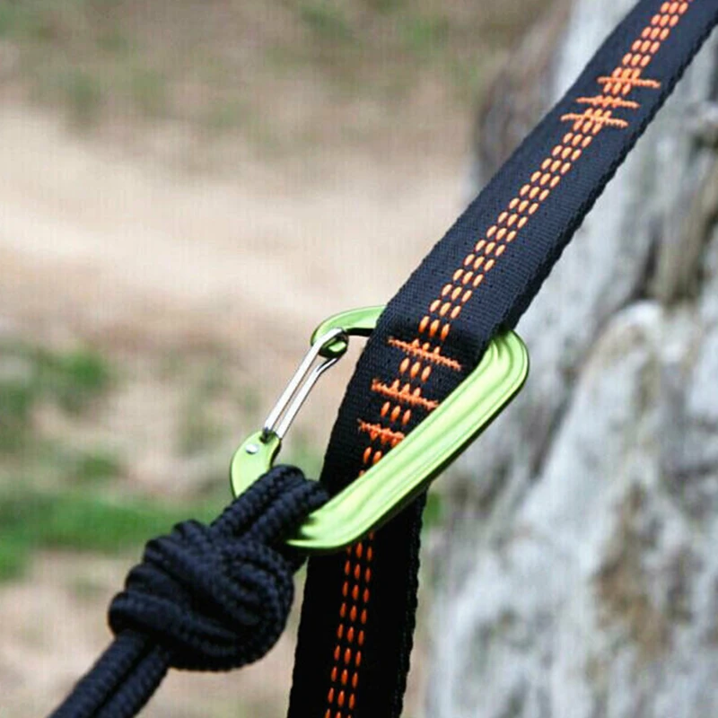 2Pcs High Bearing Capacity Hammock Straps 600lbs Breaking Strength Polyester Hammock Belt Rope 5 Ring Correias De Poliéster 4