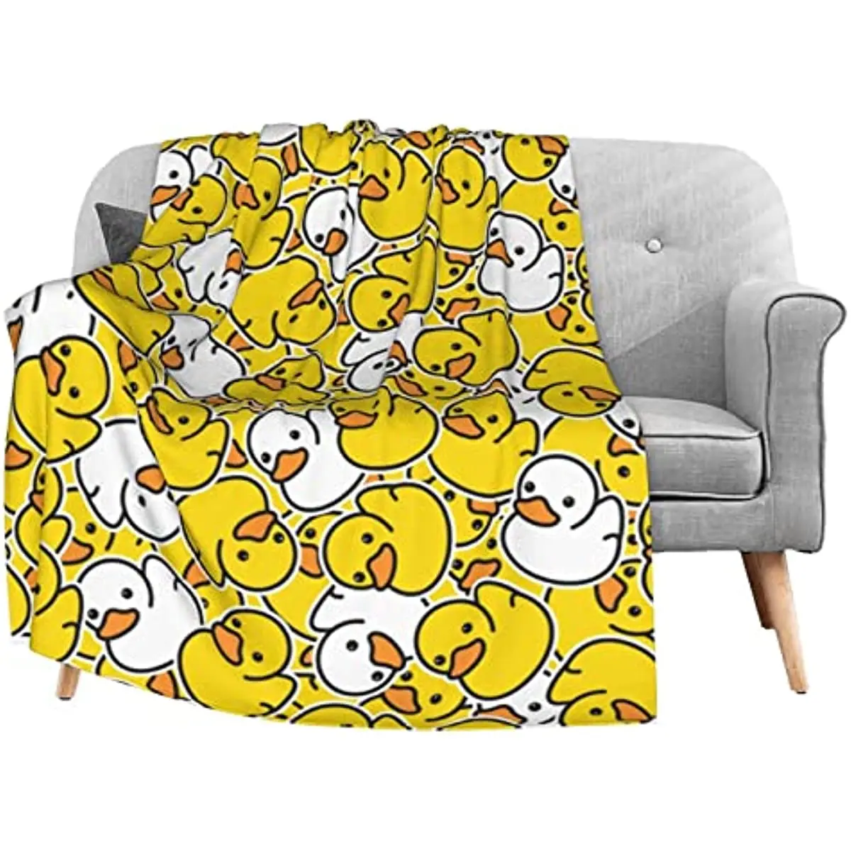 

Cartoon Cute Duck Childish Soft Throw Blanket Lightweight Warm Flannel Fleece Blanket for Couch Bed Sofa Travel Camping