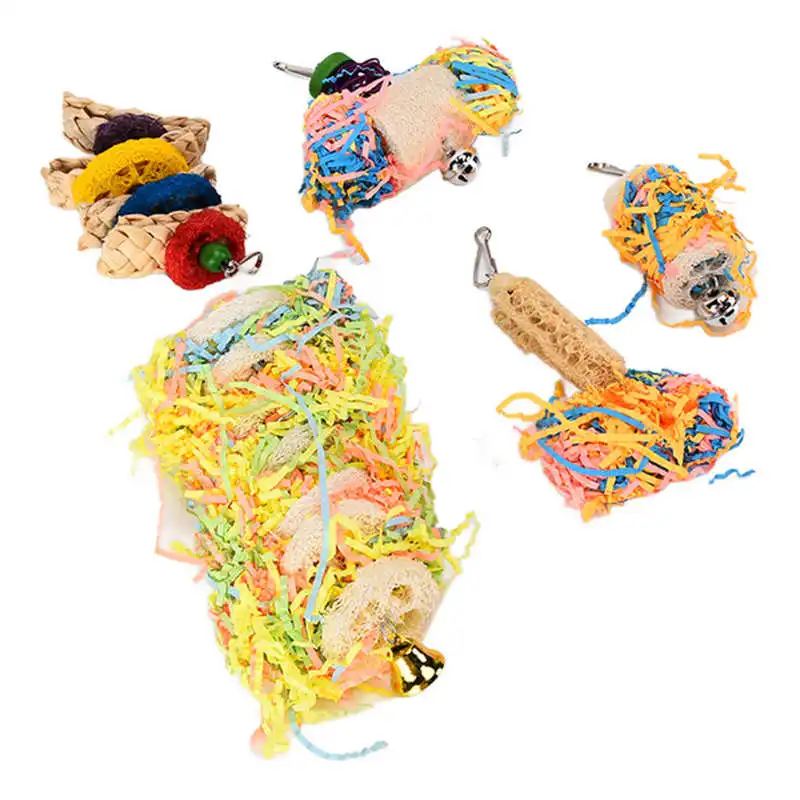 

Toy Cute Appearance Bird Loofah Toys for Parrots for Small Pet Birds