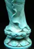 Chinese Turquoise Handmade Carved Statue Kwan-Yin Lotus Exquisite 3