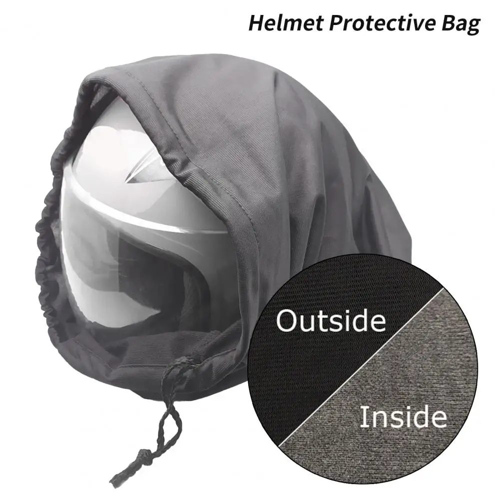 Oxford Cloth Helmet Bag Drawstring Design Helmet Storage Bag Motorcycle Helmet Single Rope Plush Draw Pocket  for Cycling