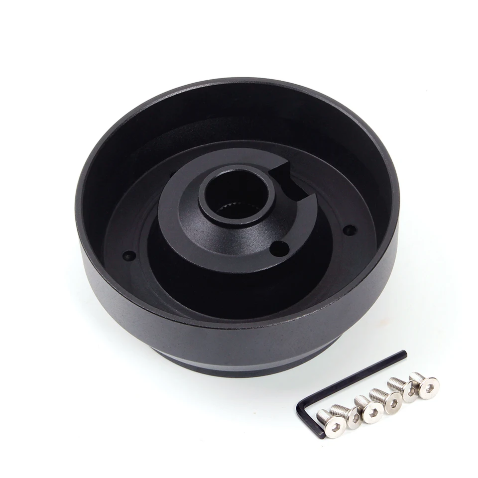 Trucktok Steering Wheel Hub Adapter – 5/6 Hole, Aluminum Alloy, Fits GMC Pickup Trucks & Racing Wheels (Black) - View #10