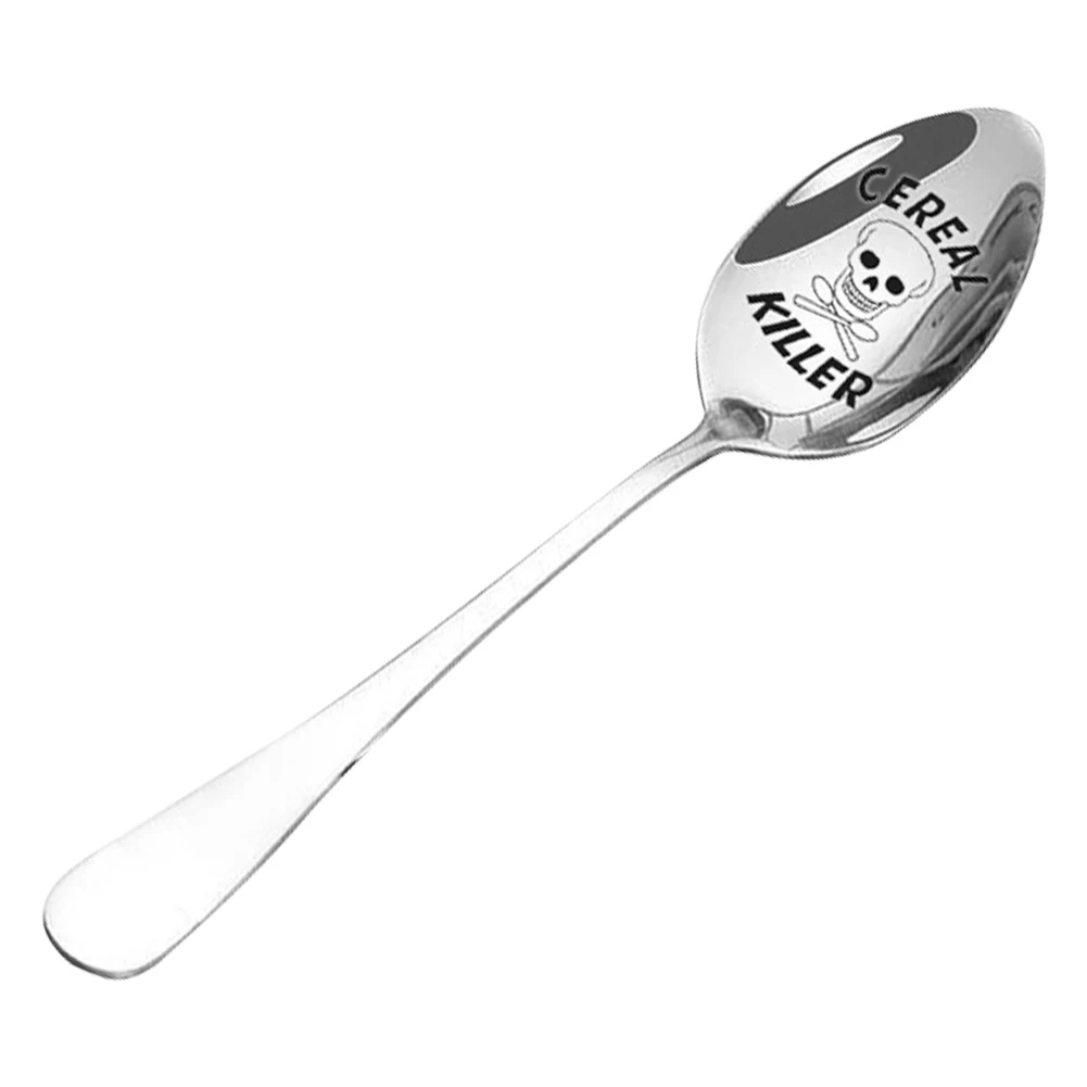 Cutlery Set Long Handle Spoons Stainless Steel Cereal Oats Coffee Spoon Cereal Cutlery Spoon Christmas Gift for Kids Men Women