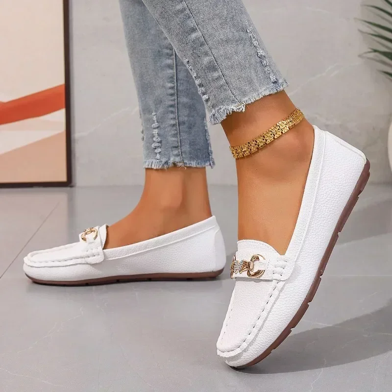 Women Flats Casual Shoes Slip on Autumn Round Toe
