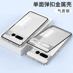 Premium Aluminum Alloy Case with Tempered Glass Camera Protection - Google Pixel 7 (Silver)