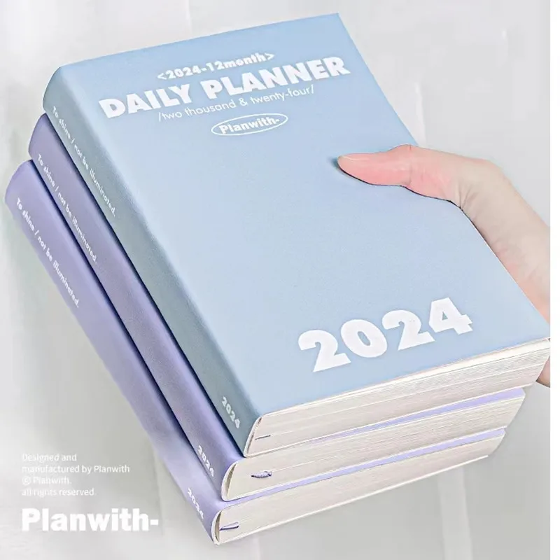 

210 Pcs/98 Pcs/ Book Anual Year-round Planner 2024 Daily Study Plan Book Creative DIY Journal Student Supplies Stationery