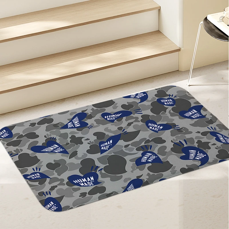

Bathroom Mat H-Human Mades, Carpet for Bedroom,Soft Outdoor Entrance Doormat, Washable Non-slip Kitchen Living Room Rug, Home