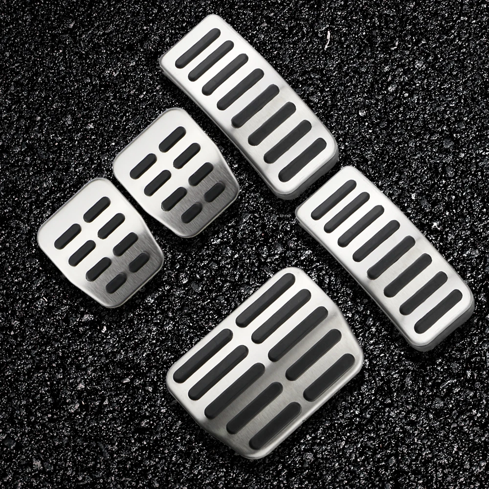 Car Accessories Car Pedals Pedal Cover Stainless Steel Pedal Cover Car Pedal Cover Volkswagen VW Polo 9N 6R Bora Golf MK4 IV Ibiza 6K 6L 6J Skoda Fabia Clutch Gas Brake Pedals Pads