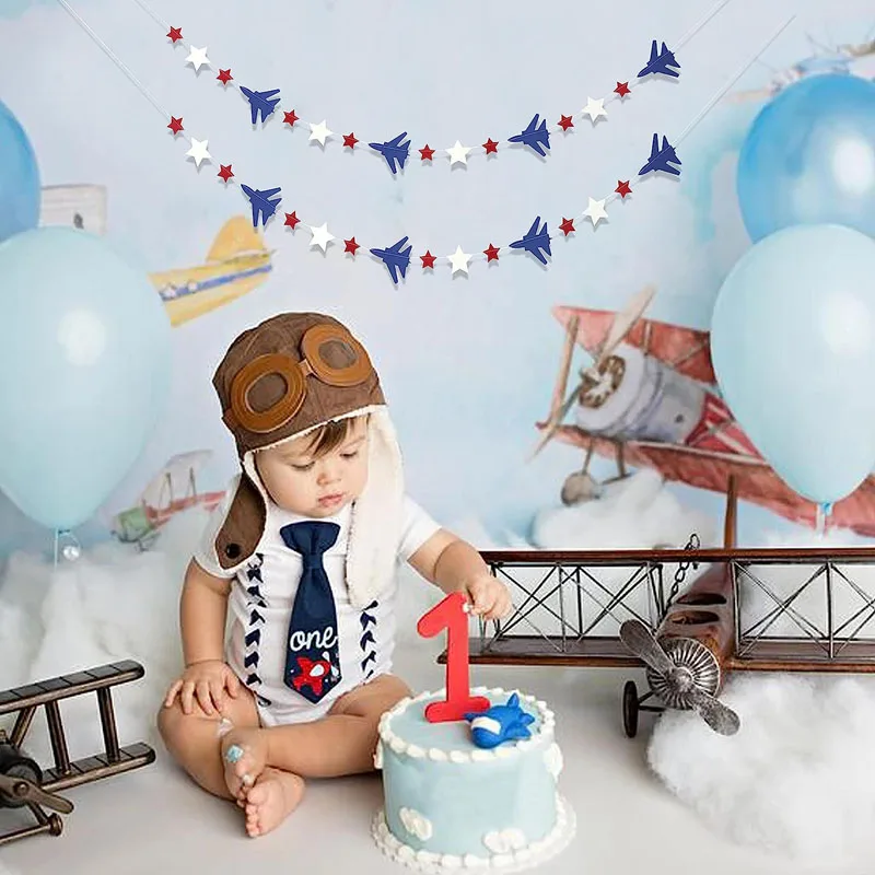 

Airplane Aviation Themed Birthday Party Decorations - Military Graduation Banner, Military Baby Shower Decorations