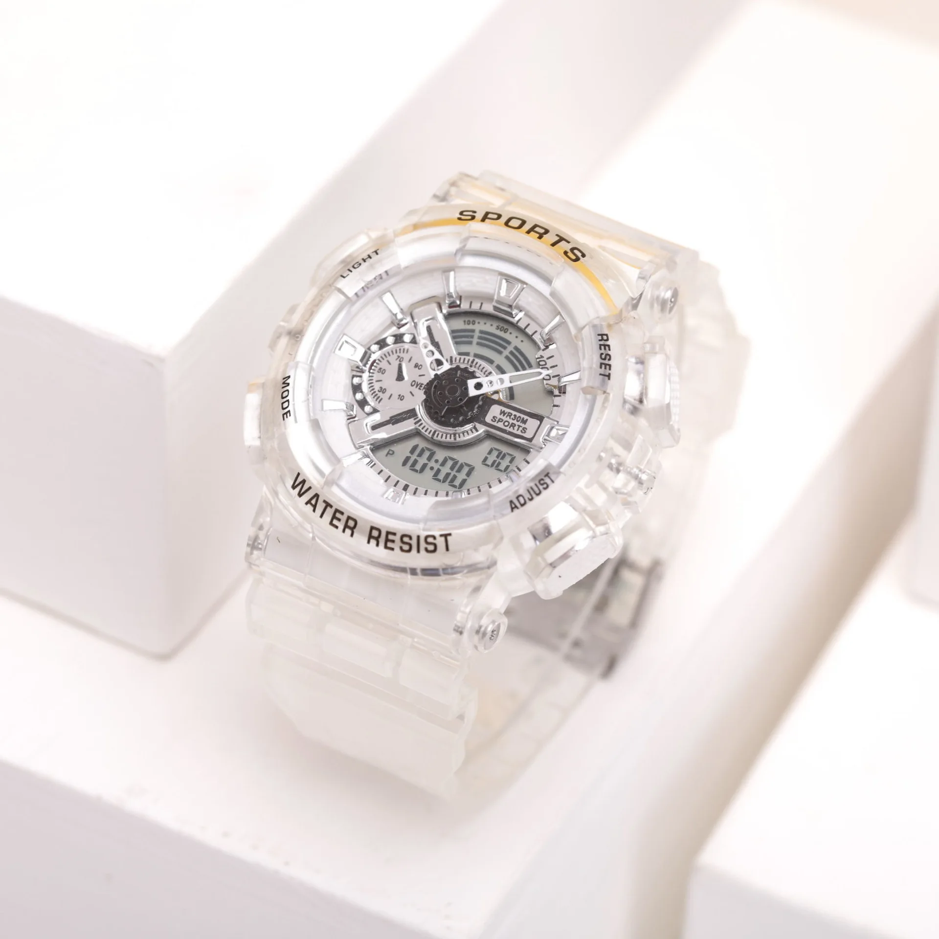 

Fashion DigitalWatch Luminous LED Dial Casual Multifunction Clock Outdoor Rubber Strap Fashionable Outdoor Watch for Women