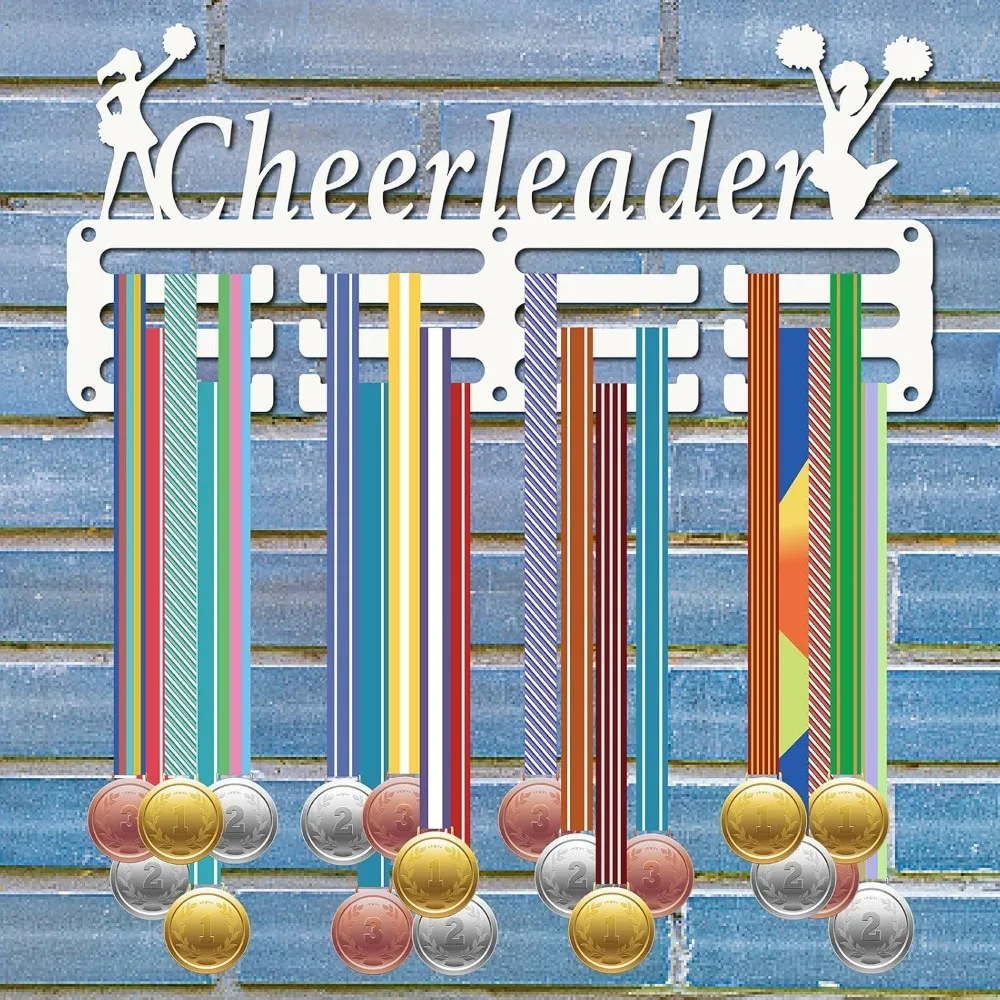 Cheerleader Medal Hangers Medal Holder Display Rack Sports Metal Hanging Awards Iron Small Mount Decor For Wall Home Race