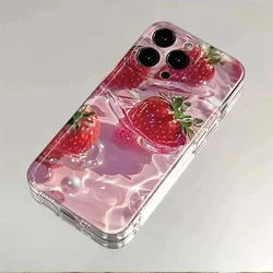 Fruit - Inspired Strawberry Watermelon Clear Phone Case - Samsung S26 edge (S27725)