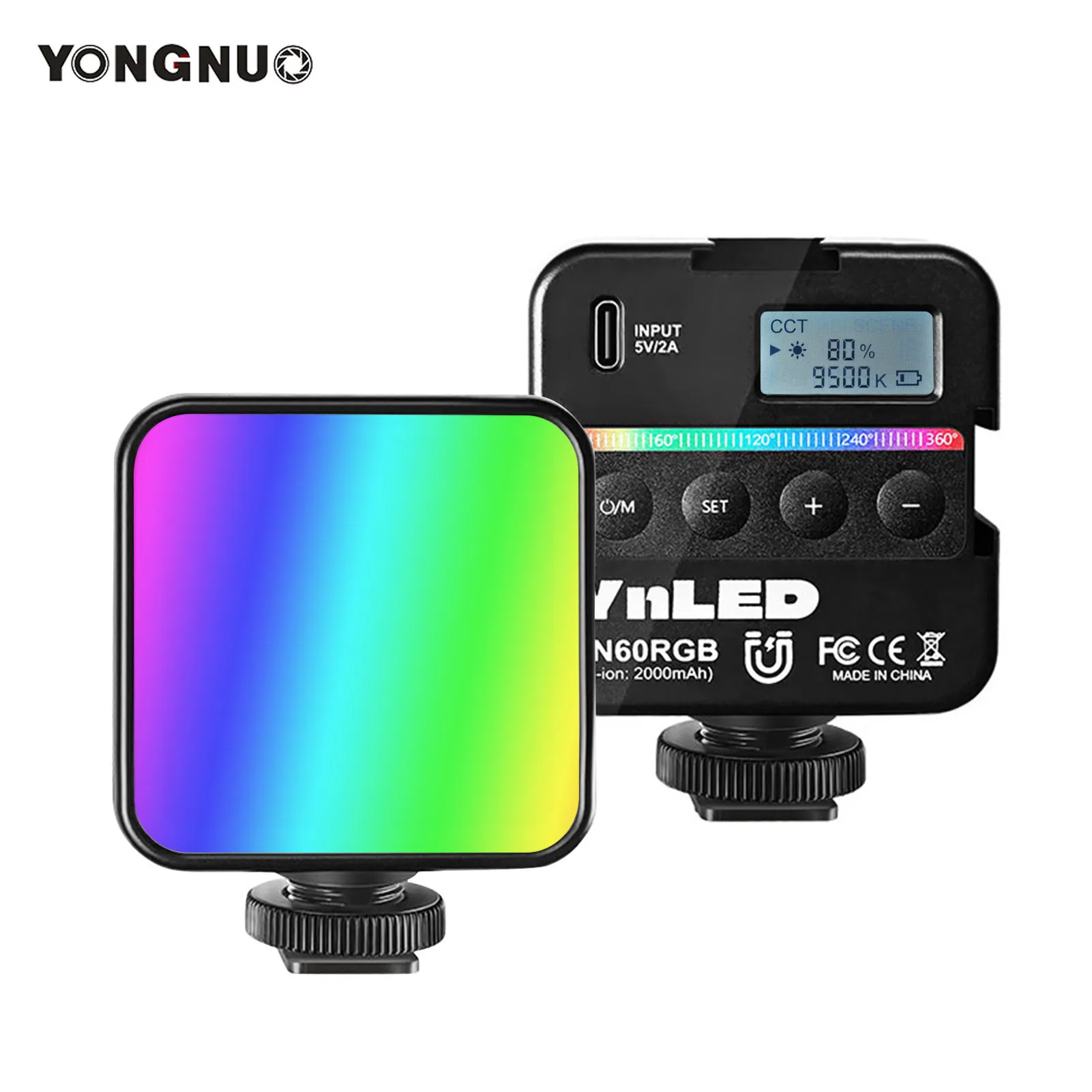 YONGNUOYN60RGBLEDMiniVideoLightPortableRGBPhotographyLight