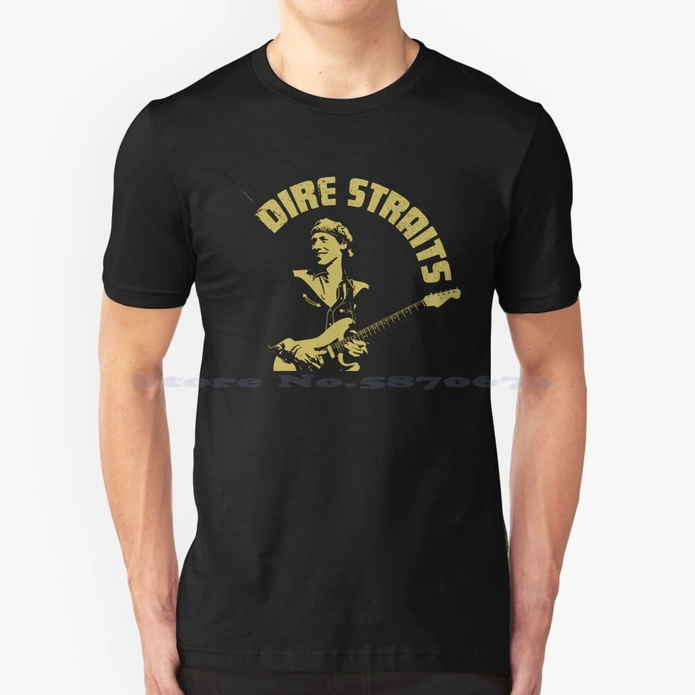 T-Shirt Con Illustrazione Dello Stretto 100% Cotone T-Shirt Band Dire Stretto Sultani Di Swing Idle Straded Brothers In Arms Dire Lo Stretto