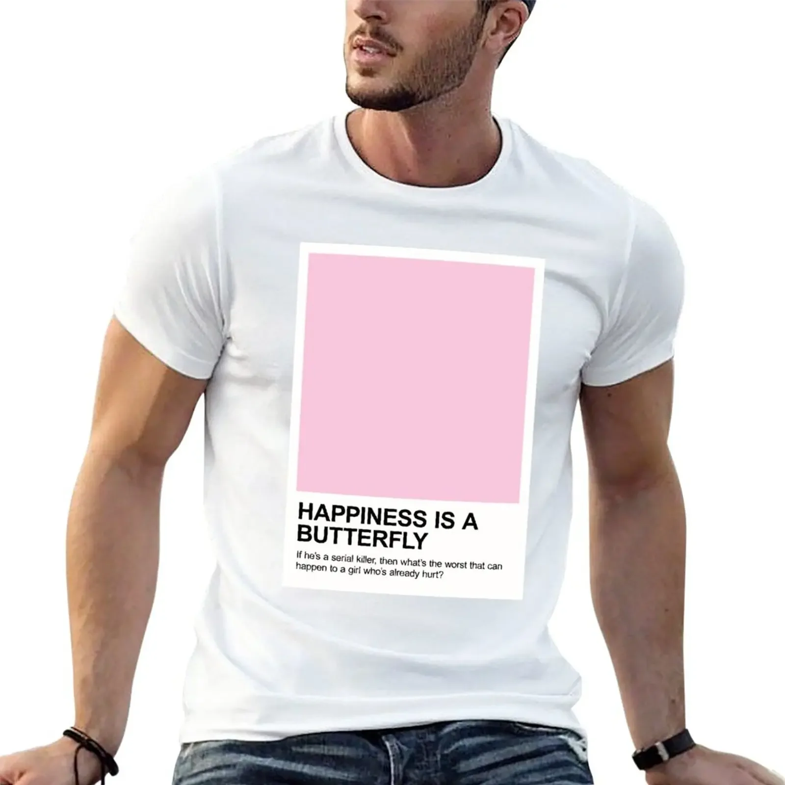 Happiness Is A Butterfly Pantone Swatch T-Shirt Tee Shirt Kawaii Clothes Magliette Da Uomo