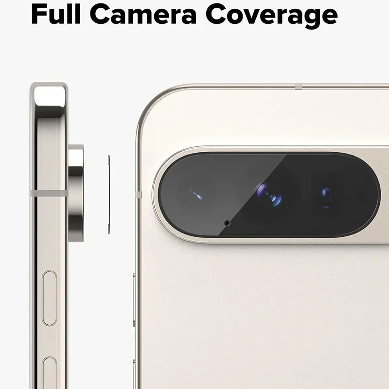 Protection D'objectif Incassable Jurqqer Pour Google Pixel 10 Pro XL 6,8" - Verre Trempé 9H Et Cadre Aluminium Aéronautique - Protection Militaire Complète - Noir
