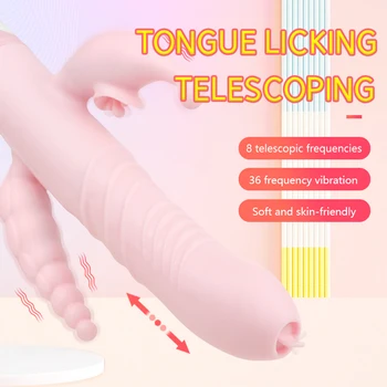 Telescopic Dildo Sexy Toys Vibrators For Women Clitoral Stimulator With Vibrador G-spot Retractable Female Masturbator 4