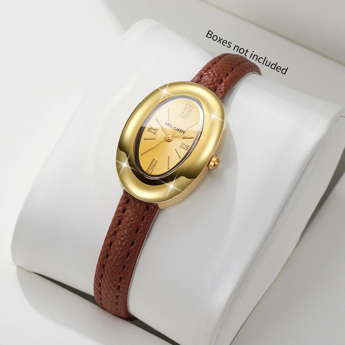 Elegant Oval Dial Women's Quartz Watch with Ultra-thin Leather Strap - Perfect Gift