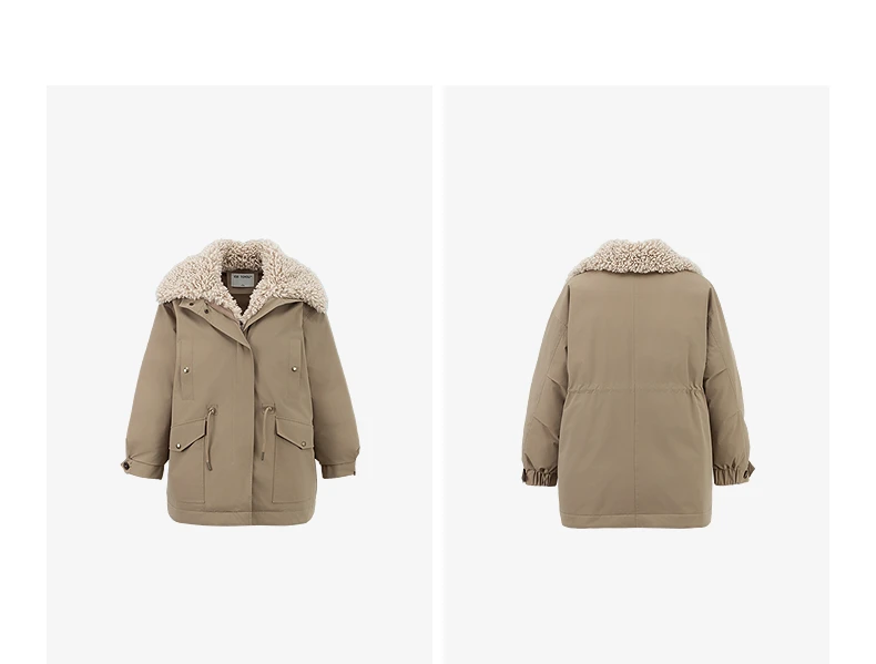 TOYOUTH Women's Down Jacket 2025 Winter New 90% Down Teddy Fleece Jacket Retro Barn Style Warm Outerwear