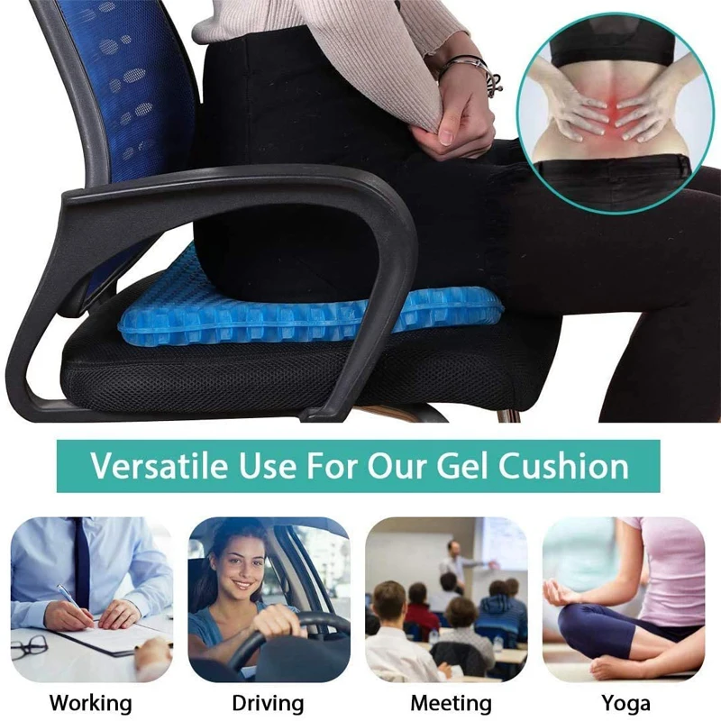 Seat Cushion Breathable Butt Pad Ice Pad Gel Pad Non-slip Wear-resistant Soft and Comfortable Outdoor Seat Cushion Car Seat