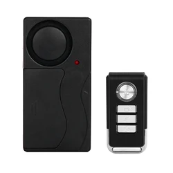 High - Decibel Wireless Bike Security Alarm with Remote Control (Black)
