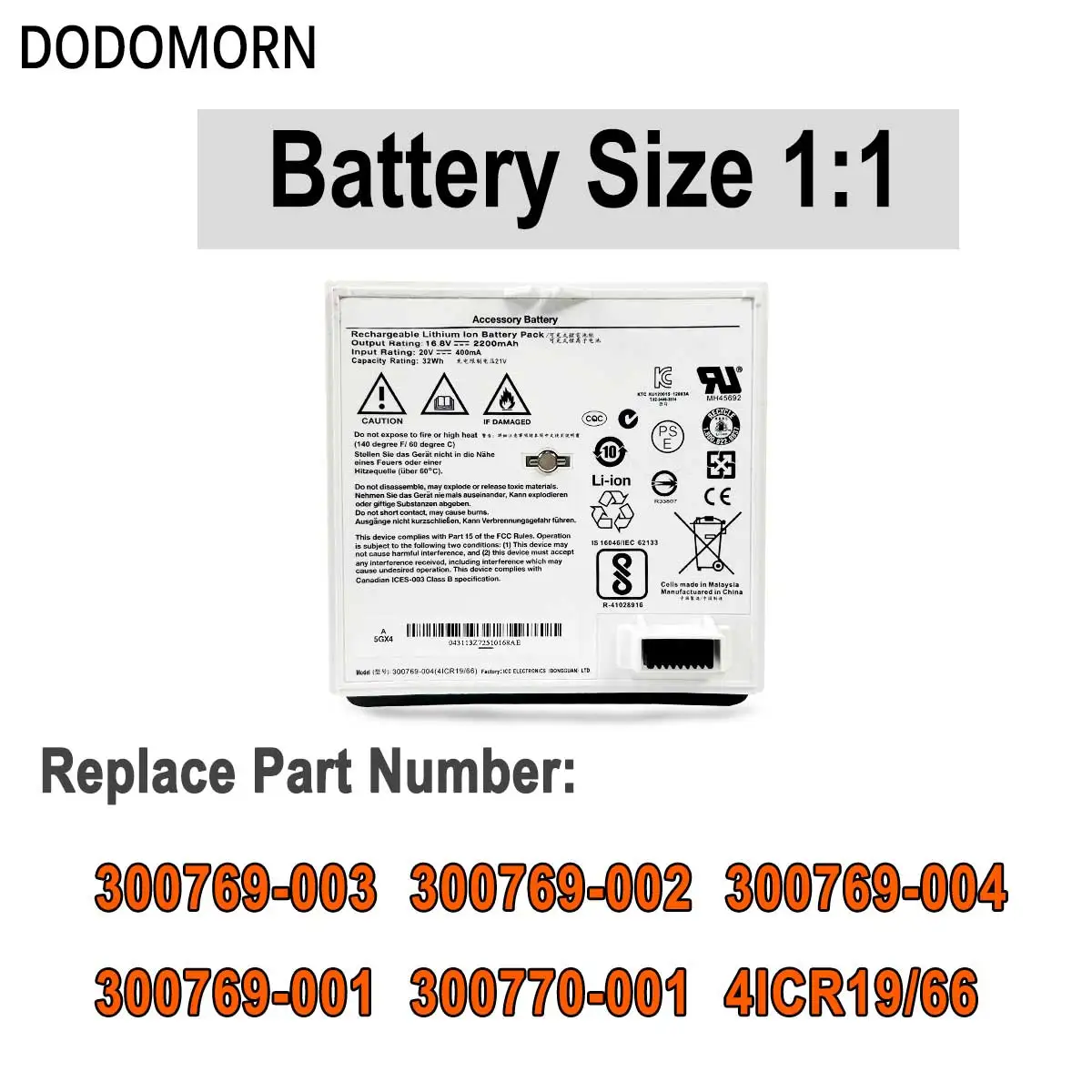 Dodomorn Novidades 300769003 Substituição da Bateria para Bose Sounddock Soundlink Air Mini i Bluetooth Entrega Rápida - Imagem 2