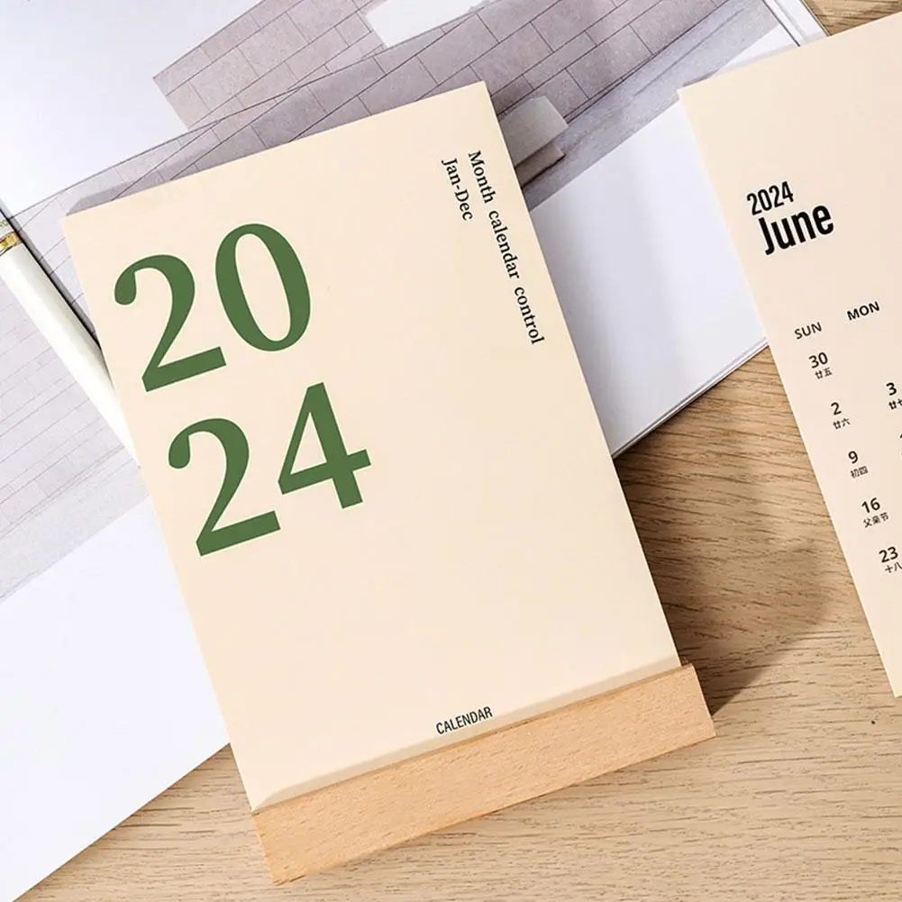 2024 Desk Calendar Creative Desktop Ornaments Planner Fashion Fresh School Memo Decoration Tabletop Mini Office Supplies Z7D8