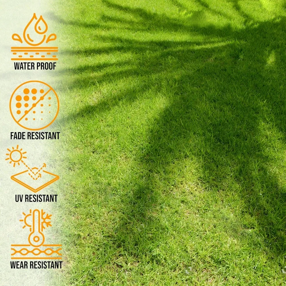 Artificial Lawn, Realistic Artificial Grass Turf 2'7" X 55' Indoor Outdoor Faux Grass Rug with Drainage Holes, Lawn
