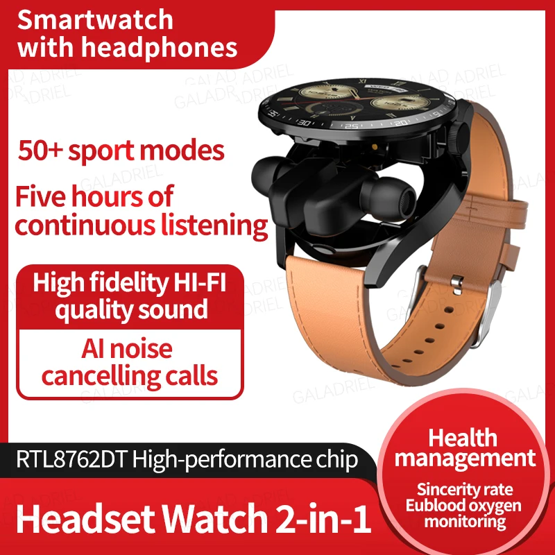 Bluetooth-наушники GT5, TWS, с измерением давления и пульса