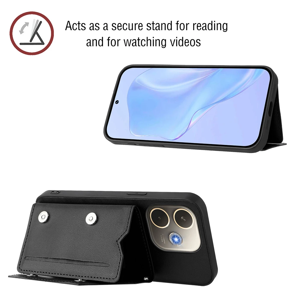 Sleek Wallet Case with Card Slots and Back Cover