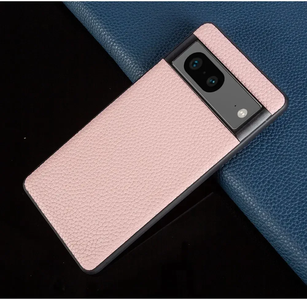 Luxury Cowhide Leather Phone Case with Full Protection - Shockproof Back Cover
