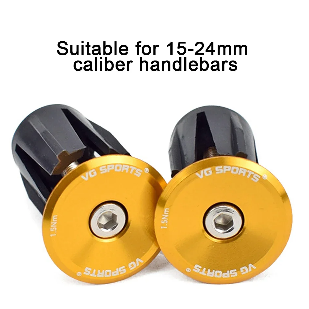 Bicycle Grip Handlebar End Cover Aluminium Alloy Lock Mountain HandleBar Grips End Plugs For Bike Handlebar Parts 1 Pair 6color