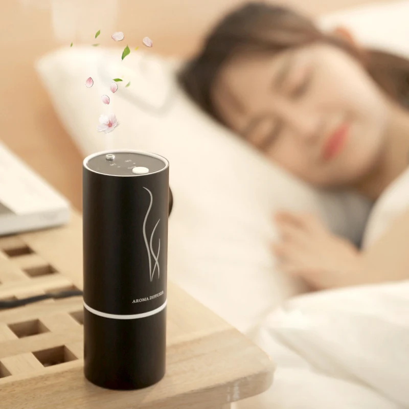 Portable USB Aromatherapy Diffuser for Car & Home 20ml Auto Atomizer Stylish Use Your Own Oil BLACK