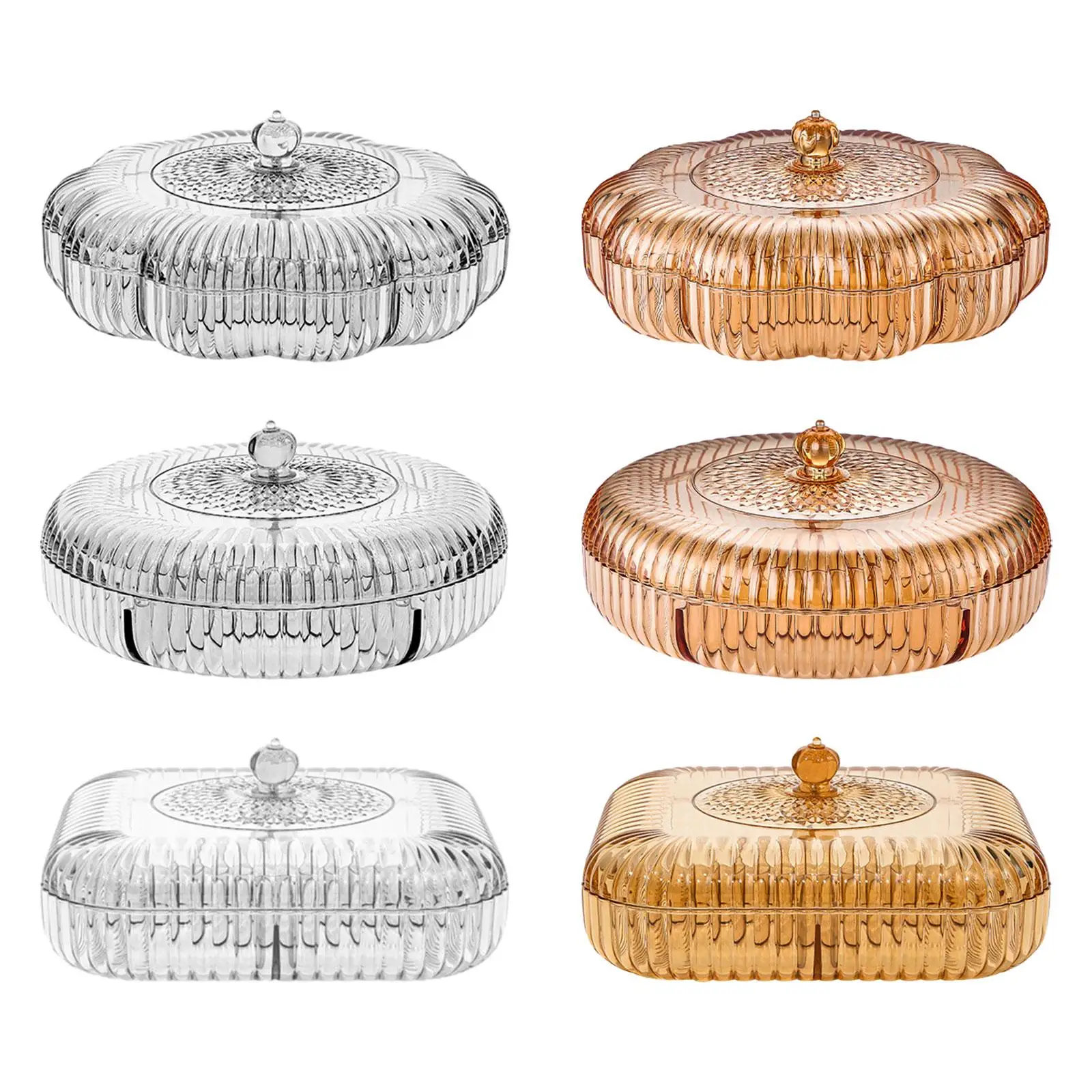 Divided Serving Tray with Lid Compartments Snack Platter for Kitchen Chinese New Year Spring Festival Party Dried Fruits