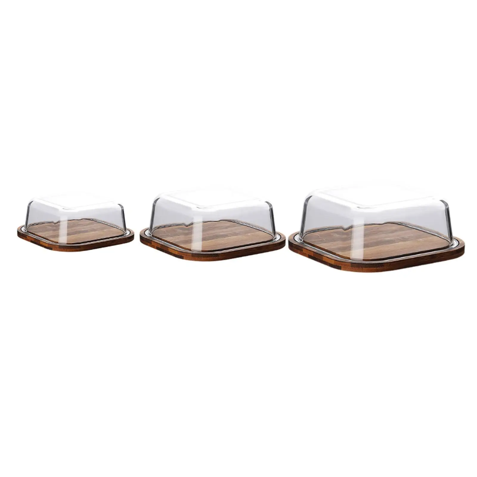 Glass Cover Butter Dish Multifunctional Snacks Tray Dustproof Butter Keeper