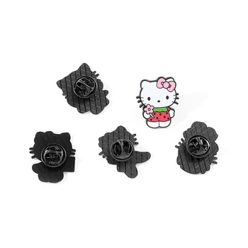 Anime Sanrio Kawaii Hello Kitty Brooch Creativity Metal Badge Cute Cartoon Badge Versatile Accessories Clothing Bag Decorate 5